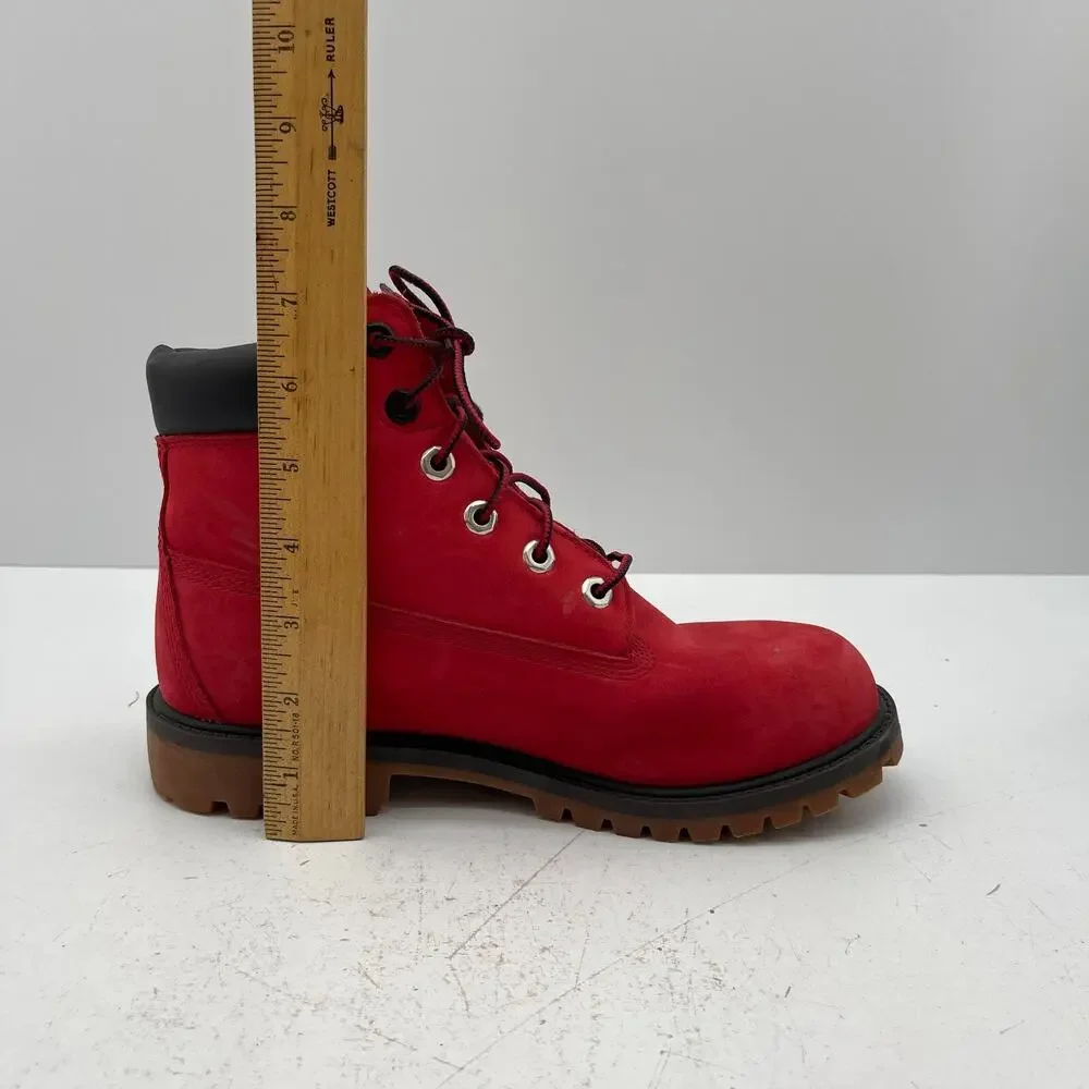 Timberland Premium Boot Primaloft 200g Leather Slip Resistant Red Us Size 6.5